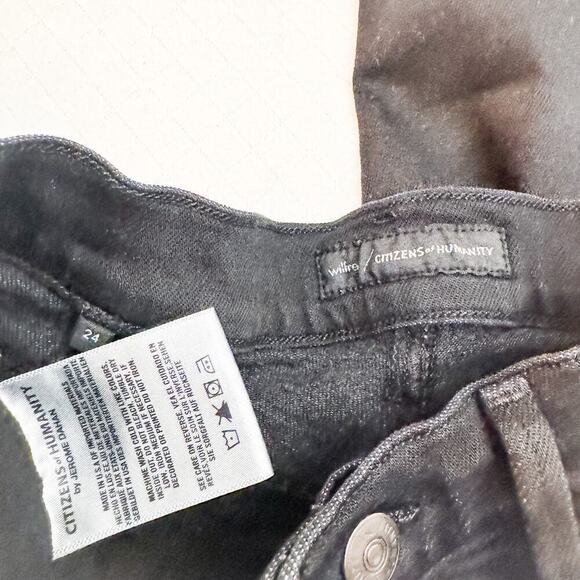 COH x Wilfred Cleo Super High Rise Slim Black Denim Jeans Size 24 - Picture 3 of 8